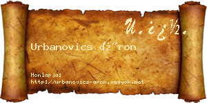 Urbanovics Áron névjegykártya